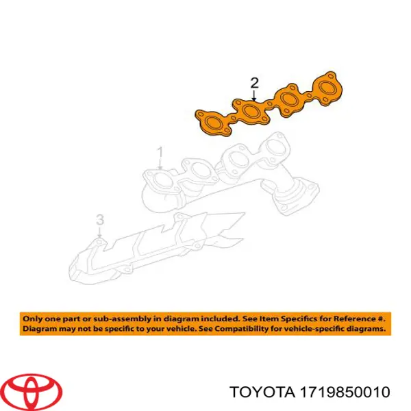 1719850010 Toyota прокладка выпускного коллектора левая
