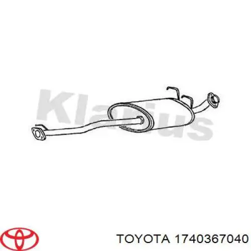 1740367040 Toyota Глушитель центральный