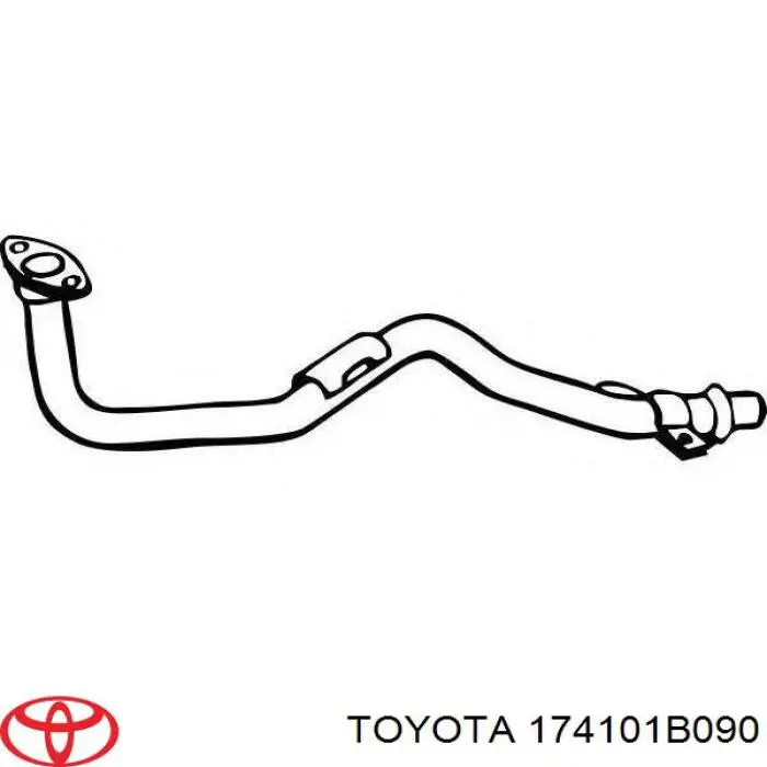 Труба приемная (штаны) глушителя передняя на Toyota Corolla E10