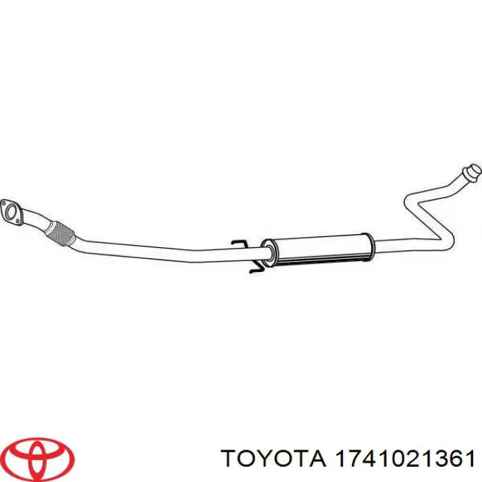Глушитель, передняя часть Toyota 1741021361 цена, от 520.38 USD