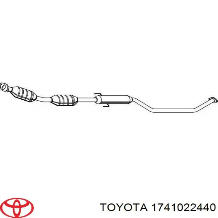 1741022440 Toyota глушитель, передняя часть