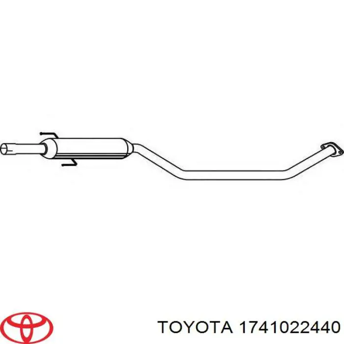 Silenciador delantero 1741022440 Toyota