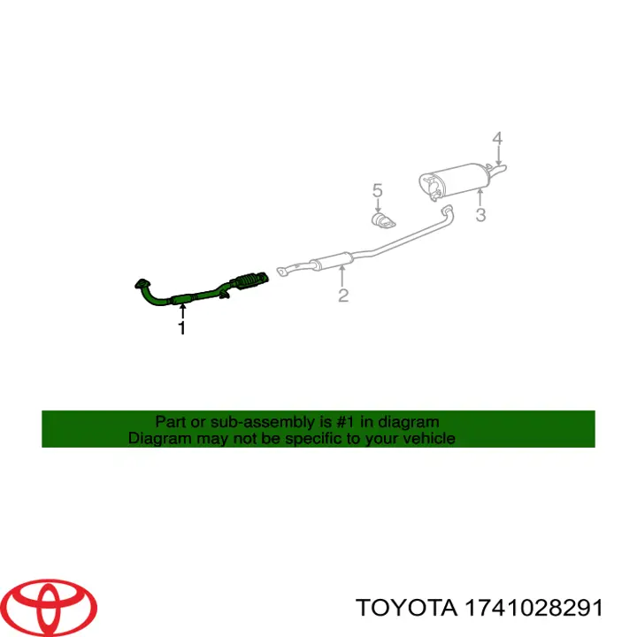 1741028291 Toyota труба приемная (штаны глушителя передняя)