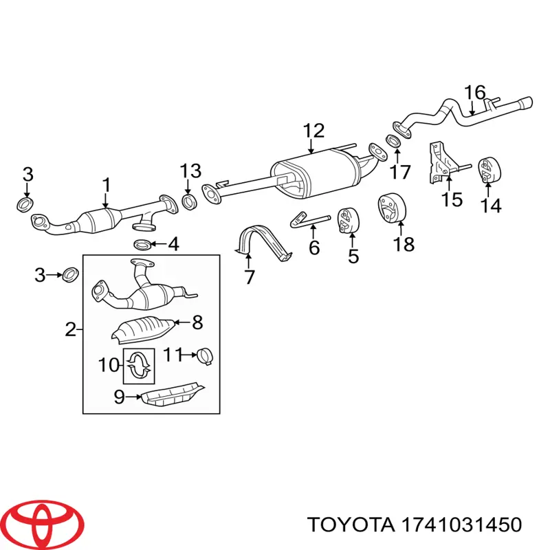 Convertidor - catalisador direito para Toyota Fj Cruiser 