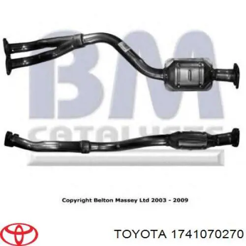 Каталитический нейтрализатор отработавших газов Toyota 1741070270 цена, от 127.12 USD