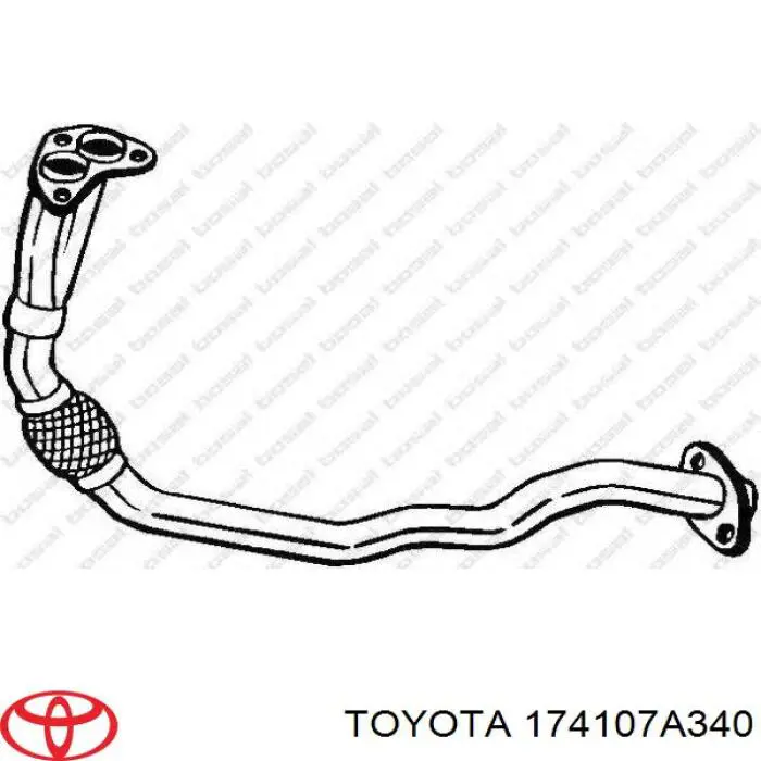 Приёмная труба 174107A340 Toyota