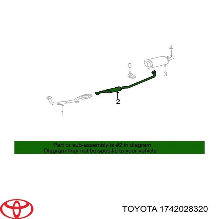 1742028320 Toyota глушитель, центральная часть