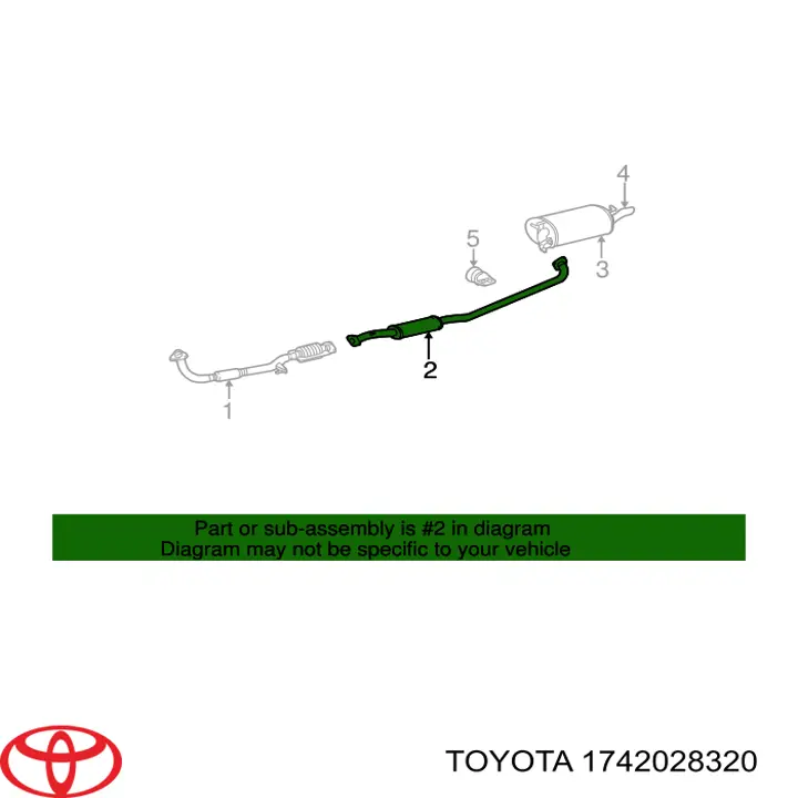 Центральная часть глушителя 1742028320 Toyota