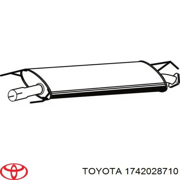 1742028710 Toyota silenciador, parte central