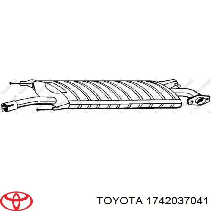 Центральная часть глушителя 1742037041 Toyota