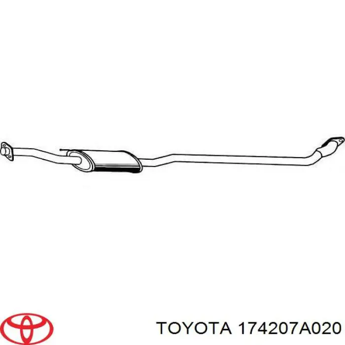 Центральная часть глушителя 174207A020 Toyota