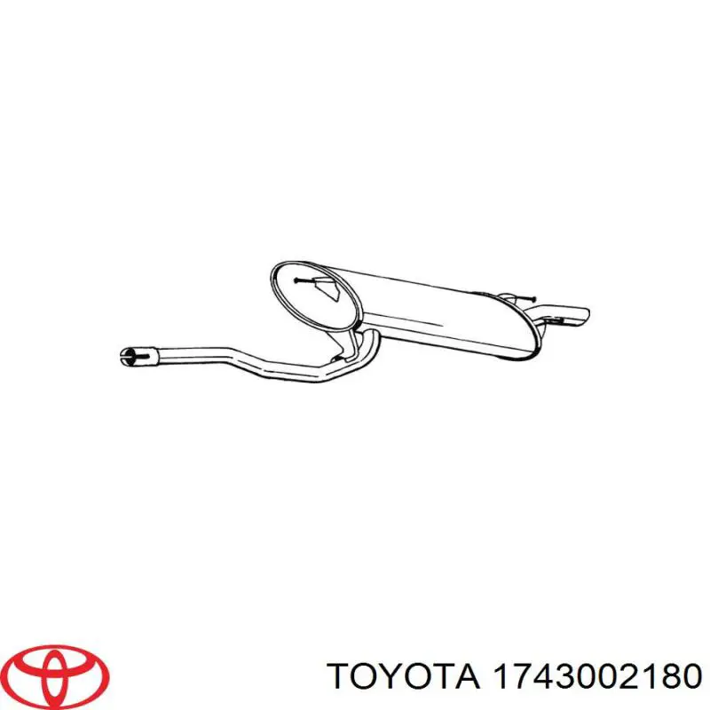 Глушитель, средняя и задняя часть Toyota 1743002180 цена, от 28.22 USD