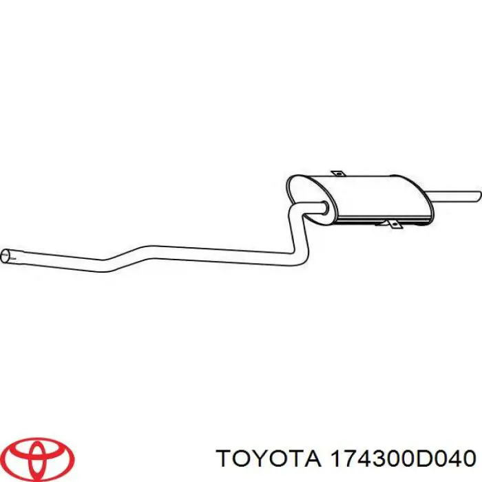 174300D040 Toyota Выхлопная труба