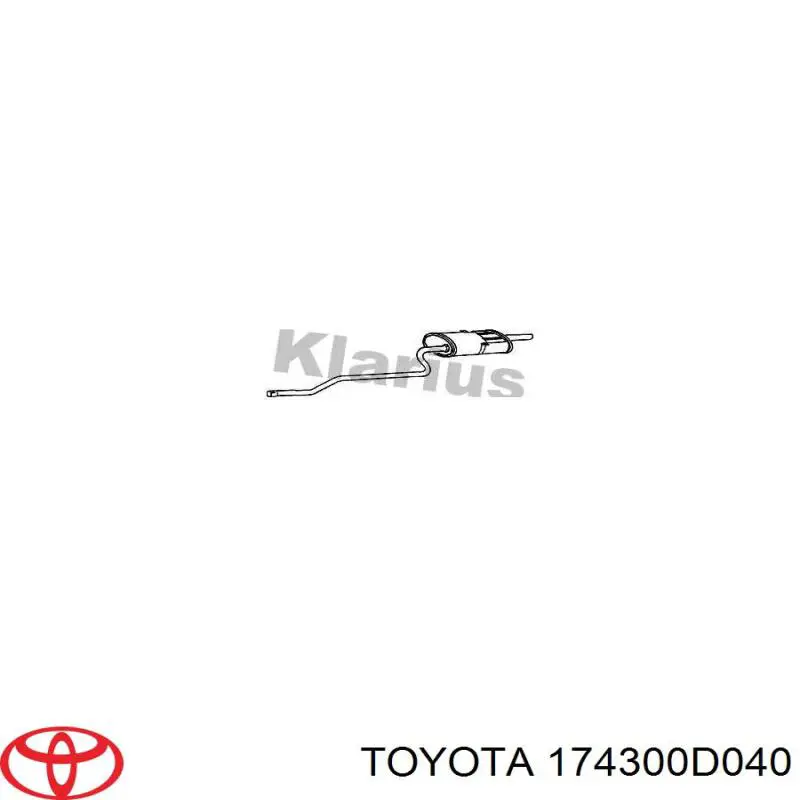Выхлоп задний Toyota 174300D040 цена, от 88.16 USD