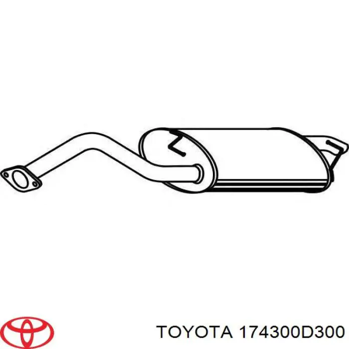 1743022460 Toyota глушитель, задняя часть