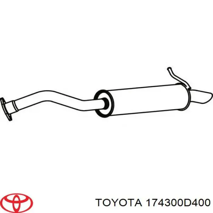 Глушитель, задняя часть Toyota 174300D400