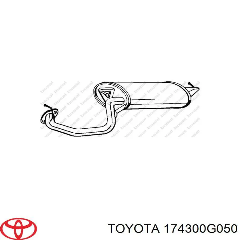 174300G050 Toyota Выхлопная труба