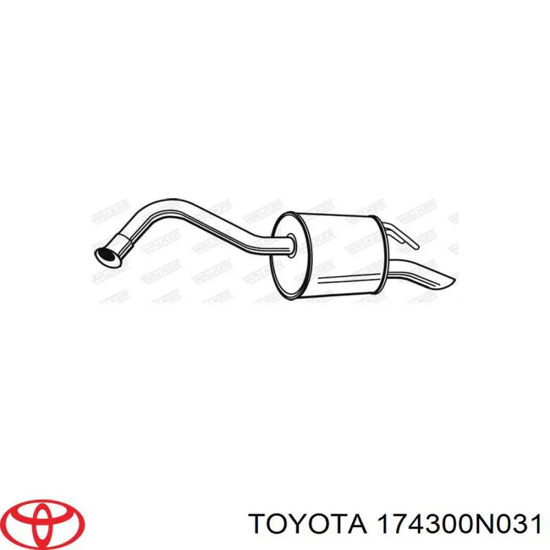 Выхлоп задний Toyota 174300N031 цена, от 29.46 USD