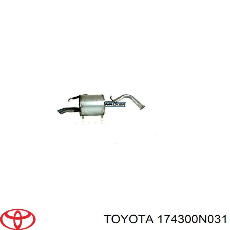 Купить 174300N031 Toyota Глушитель задний
