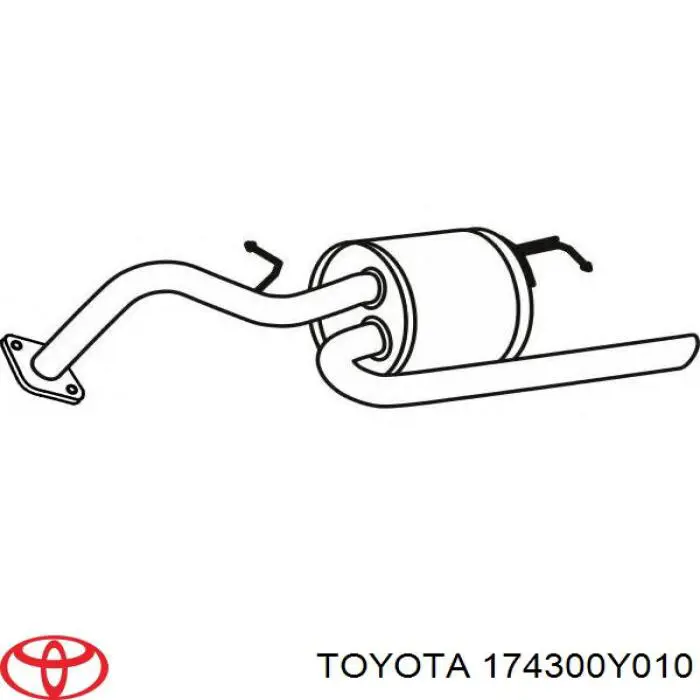 Глушитель задний 174300Y010 Toyota