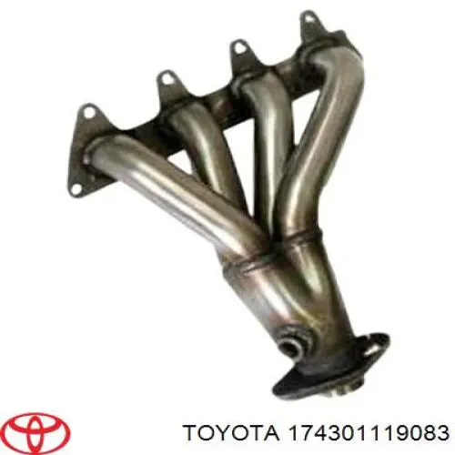 174301119083 Toyota silenciador, parte traseira