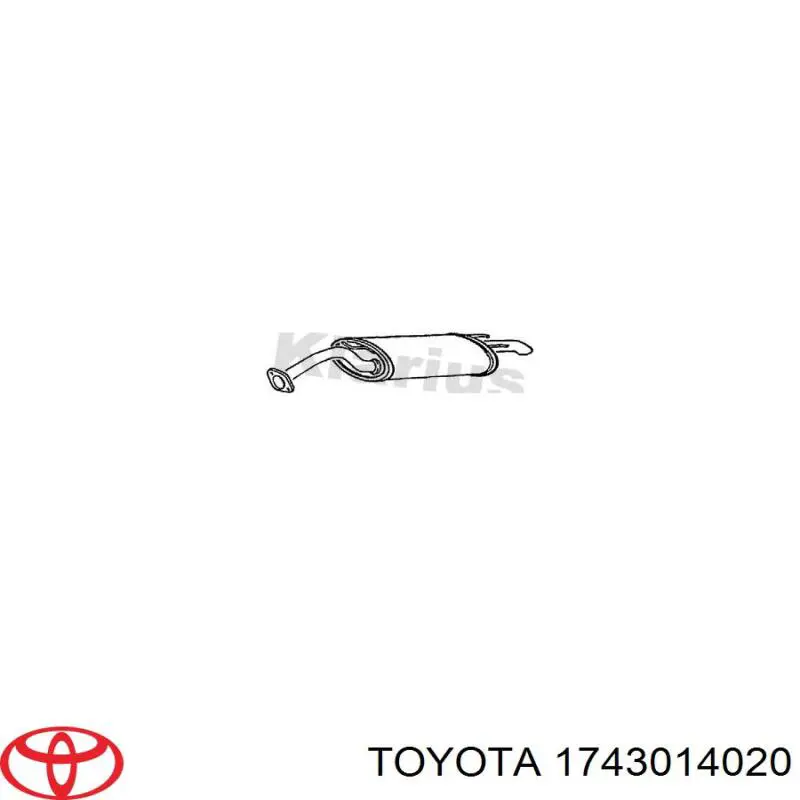 Глушитель, задняя часть на Toyota Corolla E8