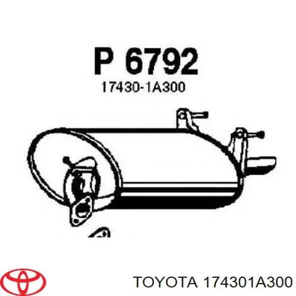 Выхлоп задний Toyota 174301A300 цена, от 66.59 USD