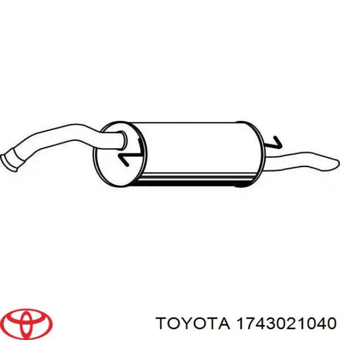 Купить 1743021040 Toyota Глушитель задний