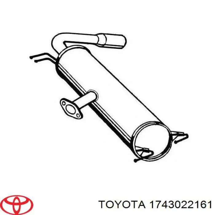 1743022161 Toyota глушитель, задняя часть