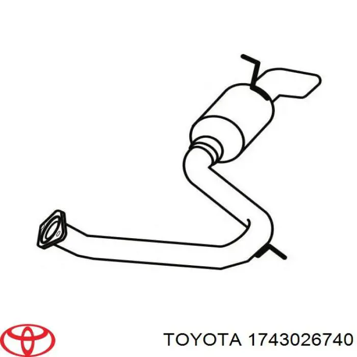 1743026740 Toyota silenciador, parte traseira