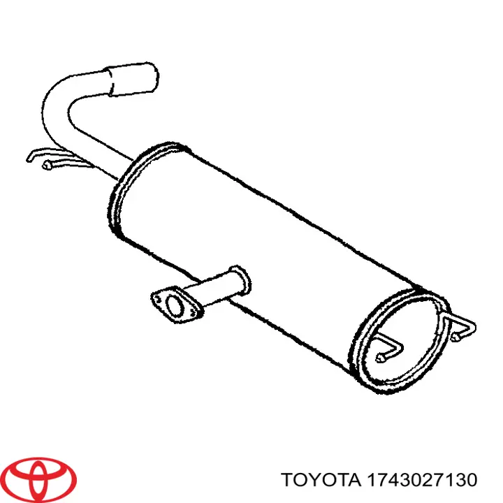 Выхлоп задний Toyota 1743028220 цена, от 79.61 USD