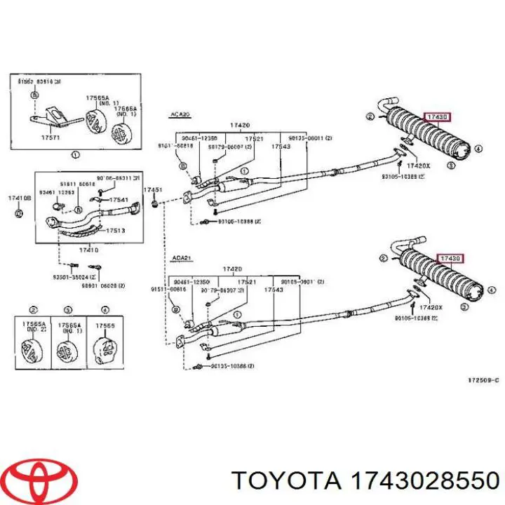 1743028550 Toyota Выхлопная труба