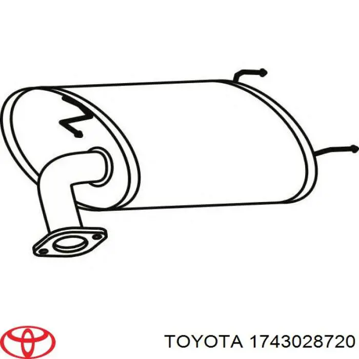 Глушитель задний 1743028720 Toyota