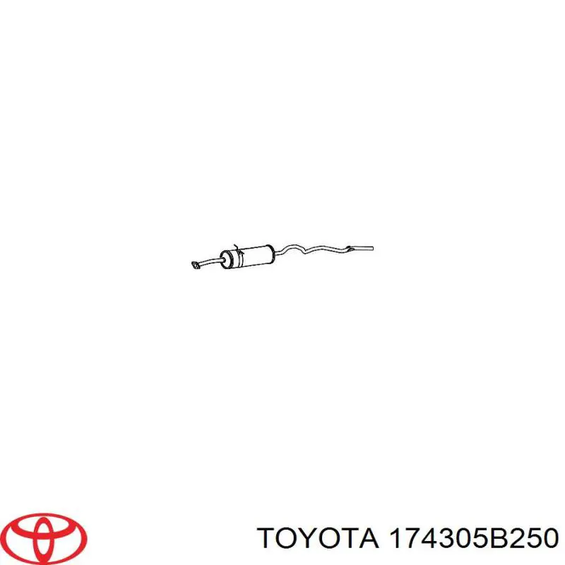 Глушитель задний 174305B250 Toyota