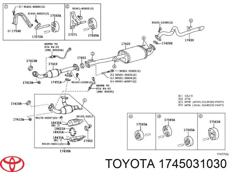Convertidor - catalisador esquerdo para Toyota Land Cruiser (J12)