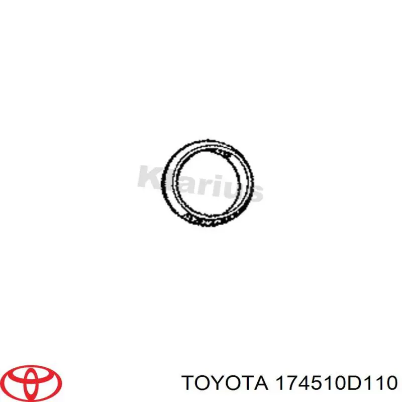 174510D110 Toyota vedante de tubo de admissão do silenciador