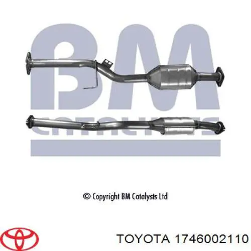 Купить 1746002090 Toyota Преобразователь отработавших газов
