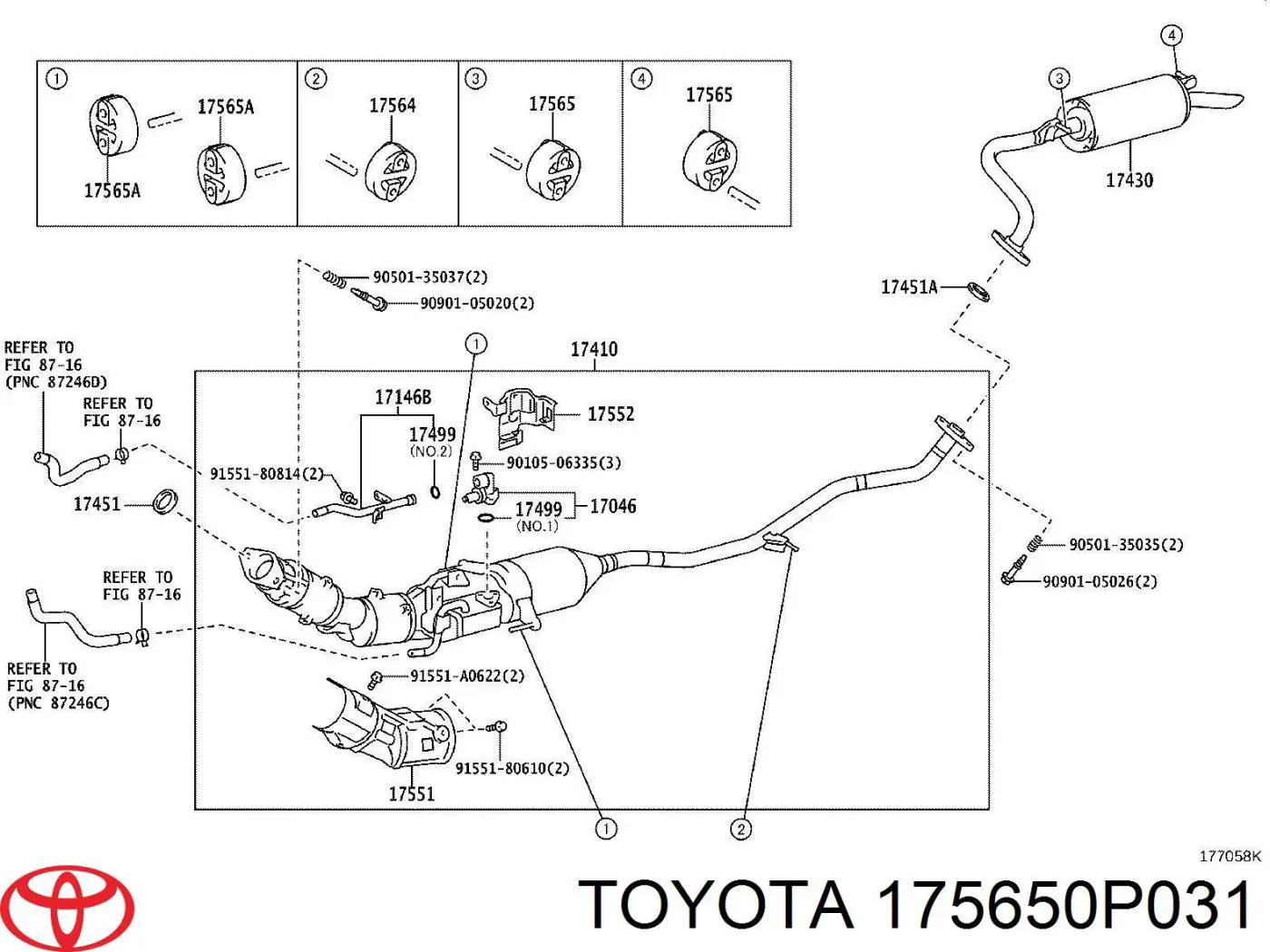  Toyota 175650P031 цена, от 4.23 USD