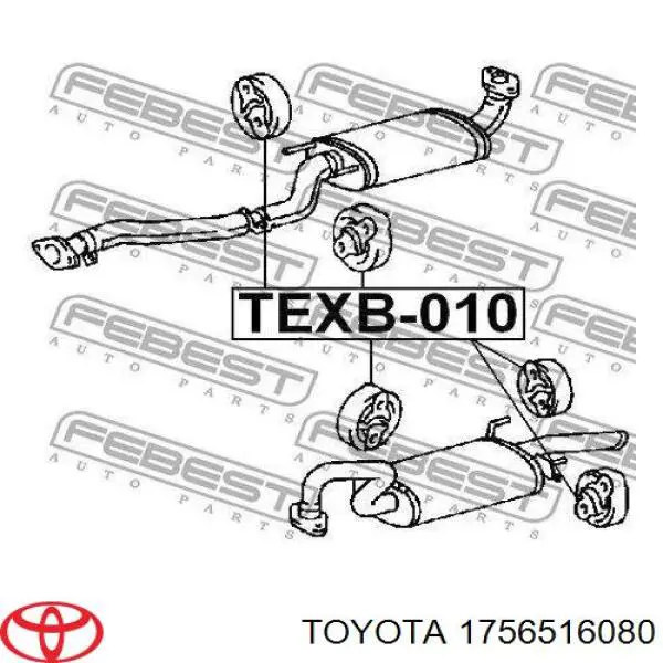 1756516080 Toyota подушка крепления глушителя