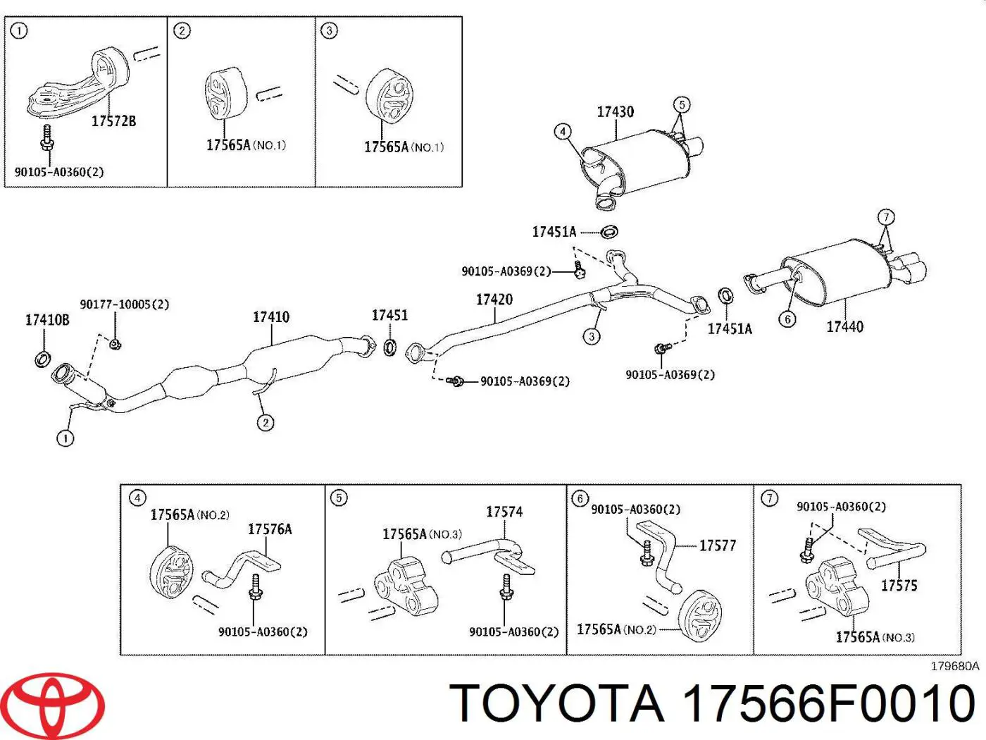  17566F0010 Toyota