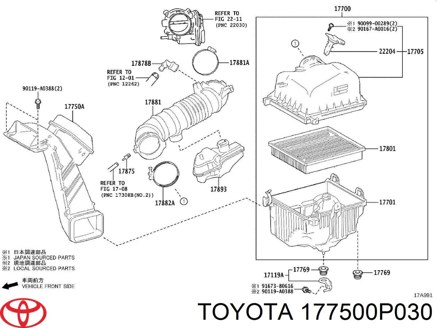  177500P030 Toyota