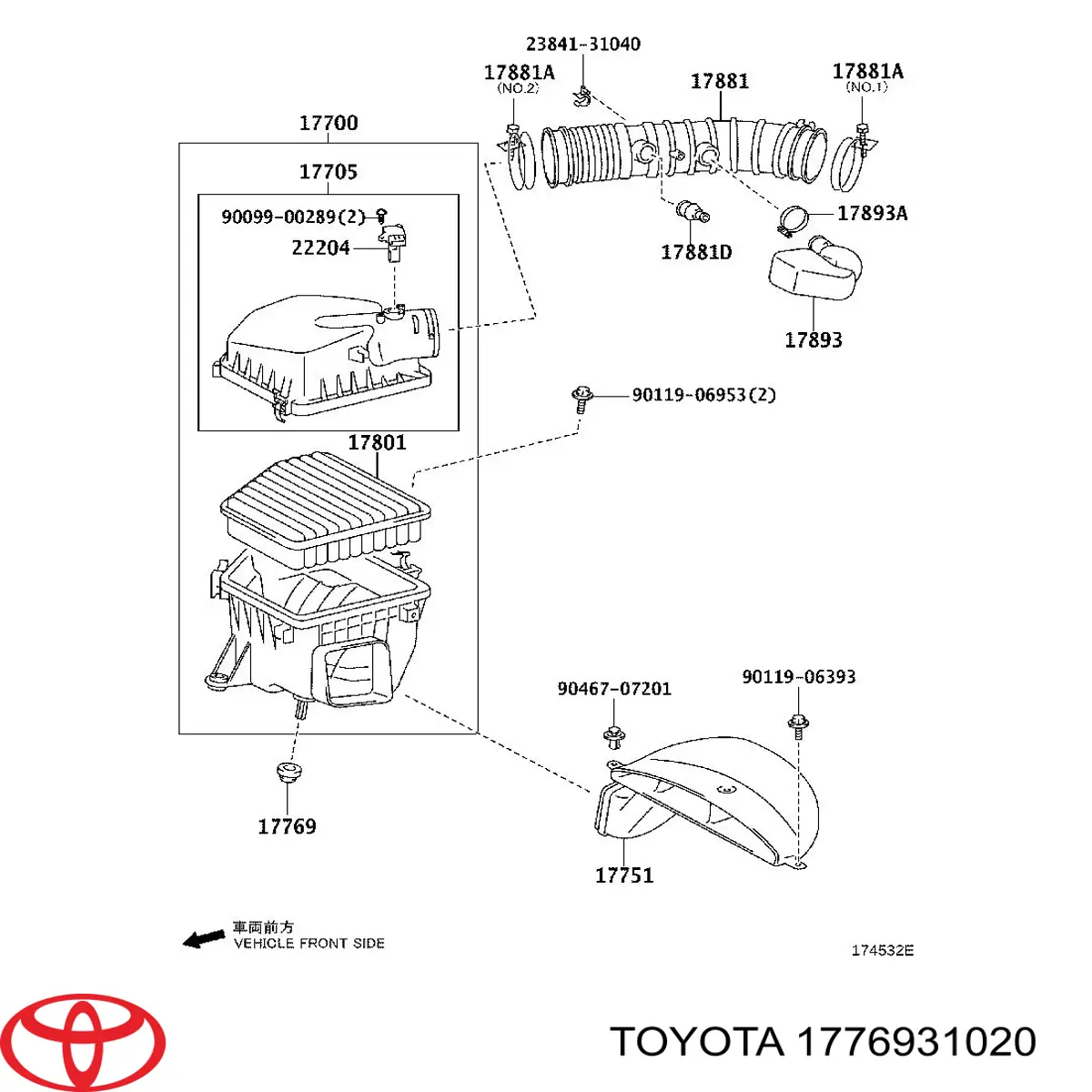  Toyota 1776931020 цена, от  USD