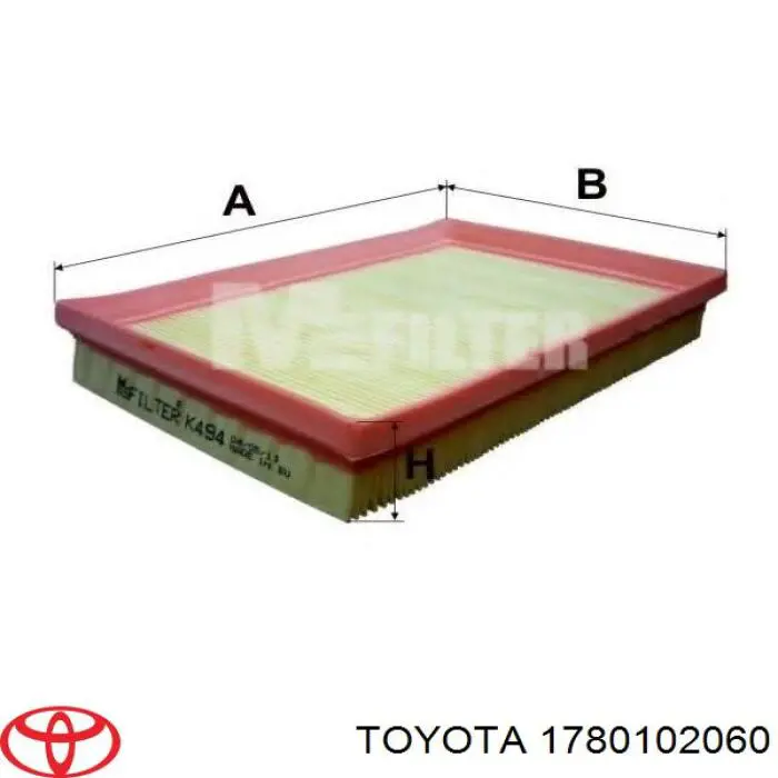 Купить 1780102060 Toyota Автомобильный фильтр воздуха