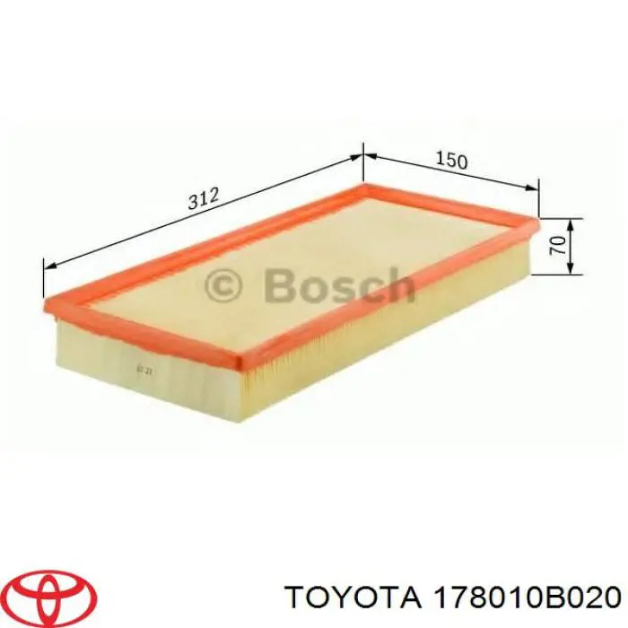 178010B020 Toyota Воздушный фильтр двигателя