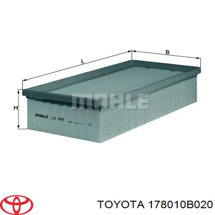 Купить 178010B020 Toyota Автомобильный фильтр воздуха