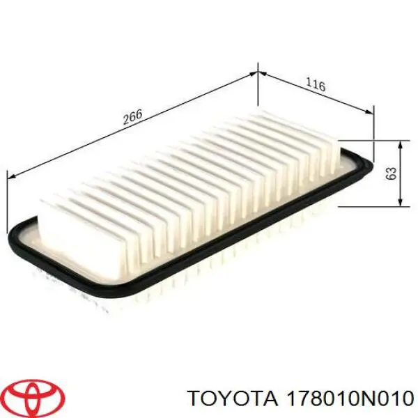 Фильтр воздушный Toyota 178010N010