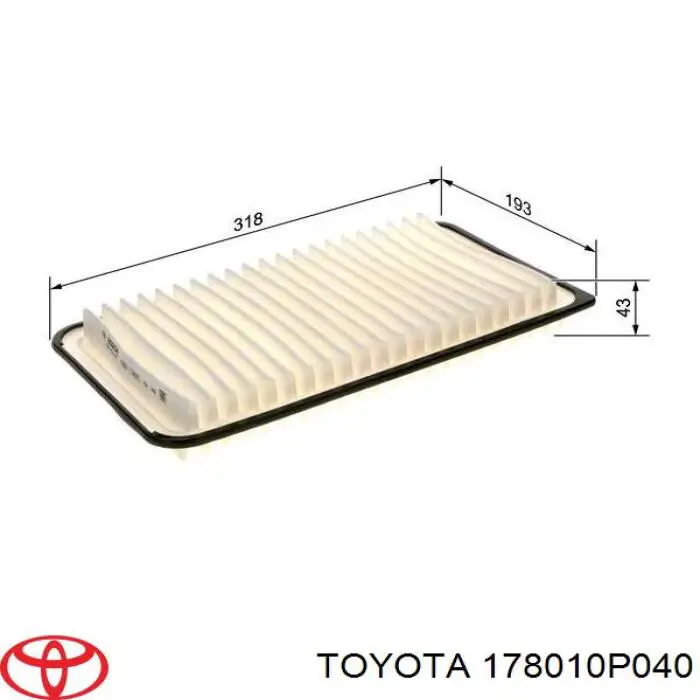 178010P040 Toyota воздушный фильтр