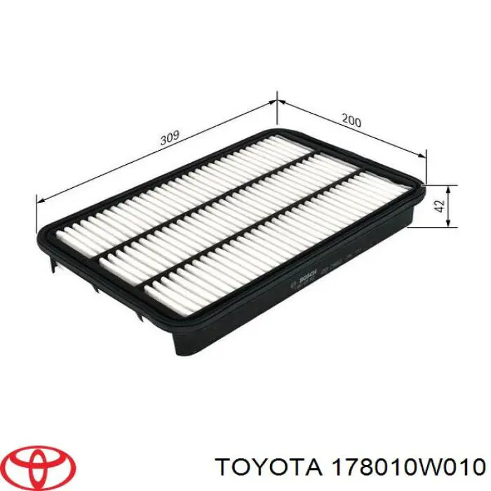 Воздушный фильтр 178010W010 Toyota