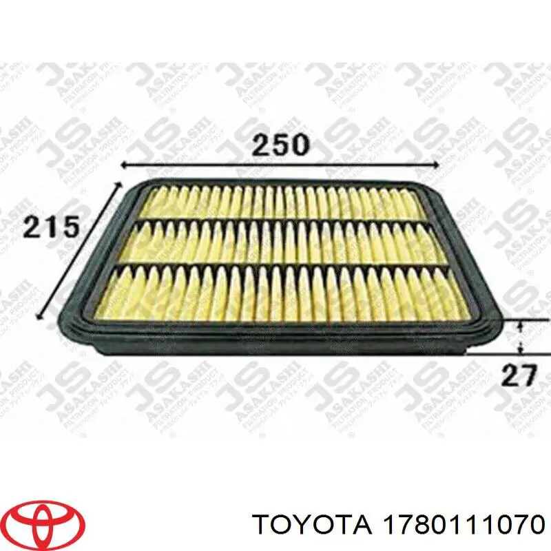 Купить 1780111070 Toyota Автомобильный фильтр воздуха
