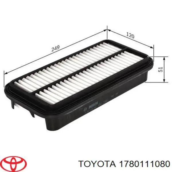 Купить 1780111080 Toyota Автомобильный фильтр воздуха